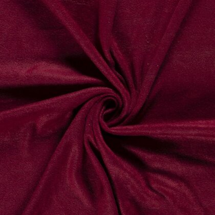 0,6 Meter - Antipilling Fleece *Marie* Uni - weinrot