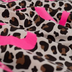French Terry Leo mit Neon Herz  - pink