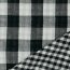 0,6 Meter - Doppelseitiger Musselin CHECKS - schwarz