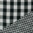 0,6 Meter - Doppelseitiger Musselin CHECKS - schwarz
