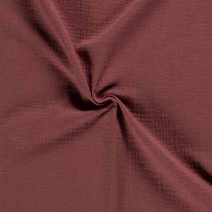 0,8 Meter - Musselin Uni *Marie* - cranberry