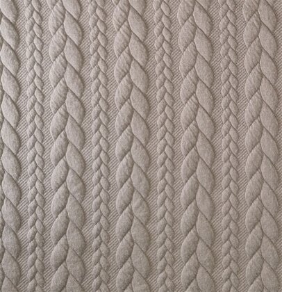 0,4 Meter - Jacquard_Jersey *Calea* Zopfmuster - dunkelbeige
