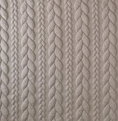 0,4 Meter - Jacquard_Jersey *Calea* Zopfmuster - dunkelbeige