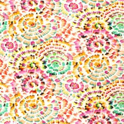 0,4 Meter - Baumwolljersey Digital bunte Batik - orange