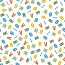0,8 Meter - Baumwollpopeline bunte Buchstaben - weiss