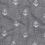 Musselin Jacquard Anker 2-Seitig - dunkelblau