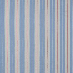 Musselin Garngefärbt Streifen - blau