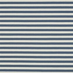 French Terry Streifen - altweiß/indigo