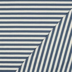 French Terry Streifen - altweiß/indigo