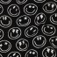 Baumwolljersey Smileys - schwarz
