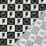 Baumwolljersey Smileys und Blitze - schwarz