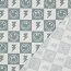 Baumwolljersey Smileys und Blitze - salbei