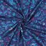 Baumwollpopeline Digital Blätter - kobaltblau