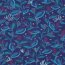 Baumwollpopeline Digital Blätter - kobaltblau