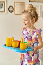 Baumwolljersey Digital bunte Einhörner - blau