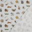 Baumwolljersey Organic Digital Zootiere - weiß