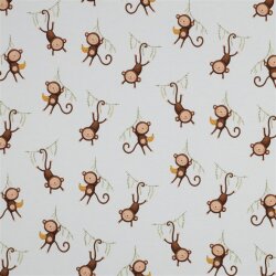 Baumwolljersey Organic Digital Tiere - weiß