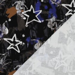 French Terry Digital Skate Graffiti - schwarz