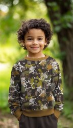 French Terry Digital Skate Graffiti - schwarz