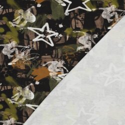 French Terry Digital Skate Graffiti - dunkeloliv