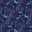 French Terry Digital Magische Waldtiere - dunkelblau
