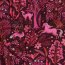 French Terry Digital Magische Waldtiere - weinrot