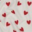Baumwollflanell Herzen - altweiss