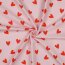 Baumwollflanell Herzen - pink