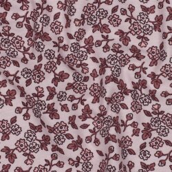 Baumwollflanell Blumen - hellpink