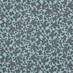 Baumwollflanell Blumen - mint