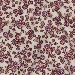 Baumwollflanell Blumen - creme