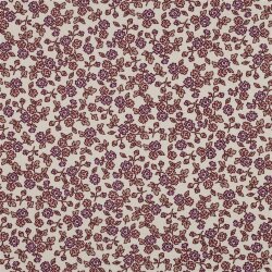 Baumwollflanell Blumen - creme