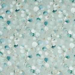 Viskose Popeline Digital Eukalyptus - salbei