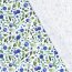 Interieurstoff  Digital Panama Blaubeeren - weiß