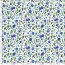 Interieurstoff  Digital Panama Blaubeeren - weiß