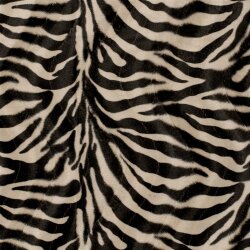 Tierfellimitat Zebra - weiß