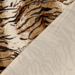 Tierfellimitat Tiger - kamelbraun