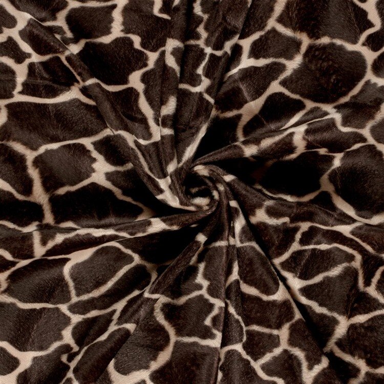 Tierfellimitat Giraffe - dunkelbraun