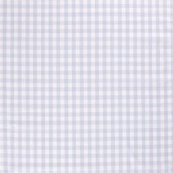 Baumwollpopeline garngefärbt Vichy Karo 18mm - babyblau