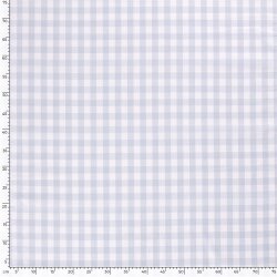 Baumwollpopeline garngefärbt Vichy Karo 18mm - babyblau