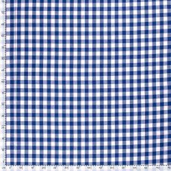 Baumwollpopeline garngefärbt Vichy Karo??mm - königsblau
