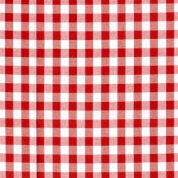 Baumwollpopeline garngefärbt Vichy Karo 18mm - rot