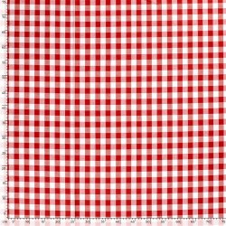 Baumwollpopeline garngefärbt Vichy Karo??mm - rot