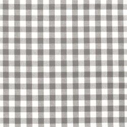 Baumwollpopeline garngefärbt Vichy Karo 18mm - dunkelgrau