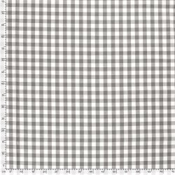 Baumwollpopeline garngefärbt Vichy Karo 18mm - dunkelgrau