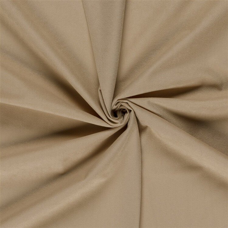 Dekostoff Velouroptik Uni - dunkelbeige