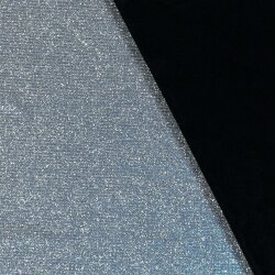 Polyesterjersey Glitzer Uni - hellblau