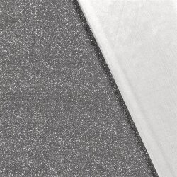 Polyesterjersey Glitzer Uni - grau