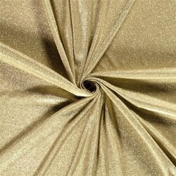 Polyesterjersey Glitzer Uni - gold
