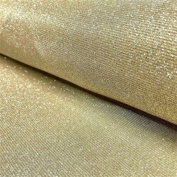 Polyesterjersey Glitzer Uni - gold